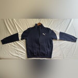 Navy Blue Puma zip-up Sweater